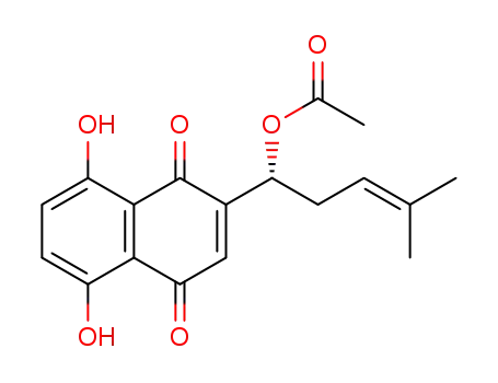 Molecular Structure of 24502-78-1 (Acetylshikonin)