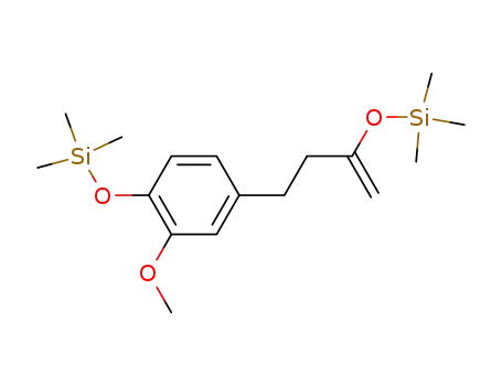 Molecular Structure of 60101-00-0 (2-Methoxy-1-trimethylsilanyloxy-4-(3-trimethylsilanyloxy-but-3-enyl)-benzene)