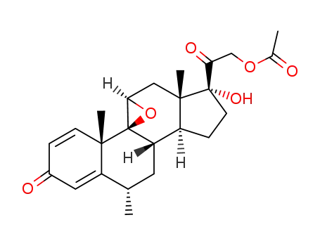Molecular Structure of 115322-26-4 (21-acetoxy-9,11β-epoxy-17-hydroxy-6α-methyl-9β-pregna-1,4-diene-3,20-dione)