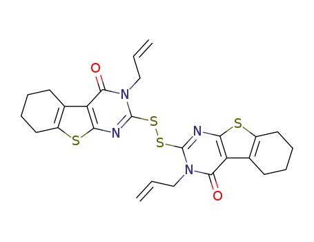 Molecular Structure of 50629-10-2 (bis(3-allyl-4-oxo-3,4,5,6,7,8-hexahydrobenzo<b>thieno<2,3-d>pyrimidin-2-yl) disulfide)