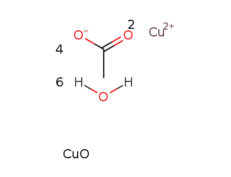 Molecular Structure of 66923-66-8 (COPPER(II) ACETATE MONOHYDRATE)