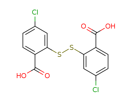 Molecular Structure of 19993-65-8 (Benzoic acid, 2,2'-dithiobis[4-chloro-)