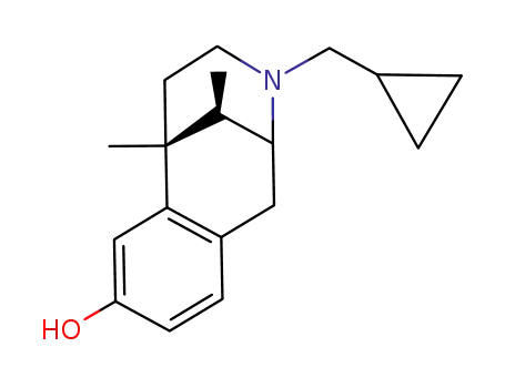 Molecular Structure of 63903-61-7 ((2alpha,6alpha,11R*)-3-(cyclopropylmethyl)-1,2,3,4,5,6-hexahydro-6,11-dimethyl-2,6-methano-3-benzazocin-8-ol)