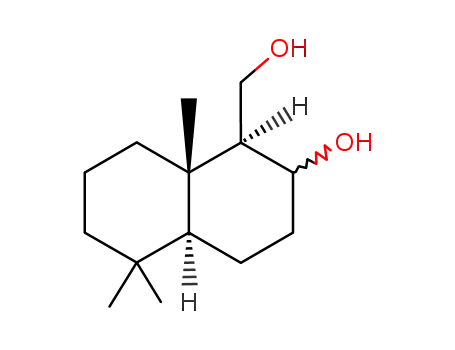 Molecular Structure of 59633-91-9 (1-Naphthalenemethanol, decahydro-2-hydroxy-5,5,8a-trimethyl-)