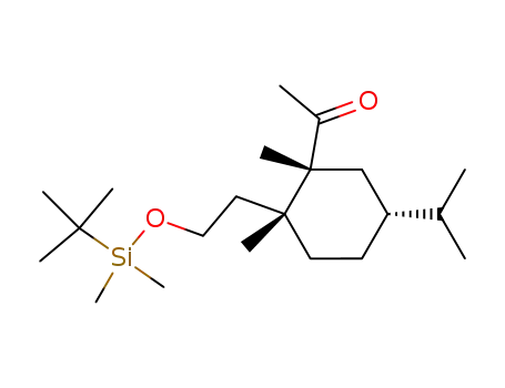 Molecular Structure of 261957-27-1 (1-[(1R,2R,5R)-2-(2-tert-butyldimethylsilyloxyethyl)-5-isopropyl-1,2-dimethylcyclohexyl]-1-ethanone)