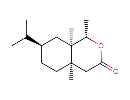 Molecular Structure of 177532-96-6 ((1R,2S,6R,9R)-9-isopropyl-1,2,6-trimethyl-3-oxabicyclo[4.4.0]decan-4-one)