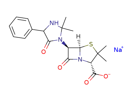 sodium [2S-[2alpha,5alpha,6beta(S*)]]-6-(2,2-dimethyl-5-oxo-4-phenylimidazolidin-1-yl)-3,3-dimethyl-7-oxo-4-thia-1-azabicyclo[3.2.0]heptane-2-carboxylate