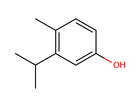 Molecular Structure of 4371-46-4 (4-methyl-3-(propan-2-yl)phenol)