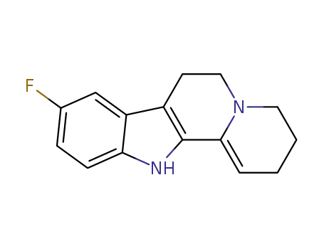 Molecular Structure of 62933-29-3 (9-fluoro-2,3,4,6,7,12-hexahydroindolo[2,3-a]quinolizine)