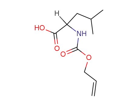 Molecular Structure of 98204-51-4 (<i>N</i>-allyloxycarbonyl-DL-leucine)