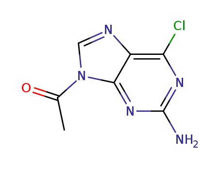 Molecular Structure of 470483-92-2 (1-(2-AMino-6-chloropurin-9-yl)ethanone)
