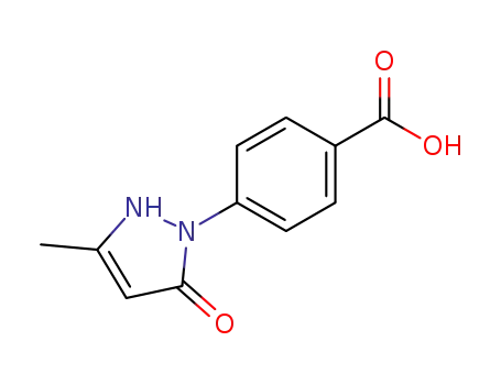 Molecular Structure of 60875-16-3 (4-(3-Methyl-5-oxo-2-pyrazolin-1-yl)benzoic acid)
