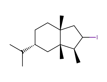 Molecular Structure of 823203-43-6 ((1S,3aR,6R,7aS)-2-Iodo-6-isopropyl-1,3a,7a-trimethyl-octahydro-indene)
