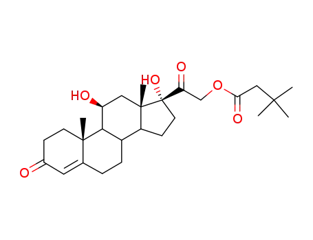 Molecular Structure of 508-96-3 (11beta,17,21-trihydroxypregn-4-ene-3,20-dione 21-(3,3-dimethylbutyrate))