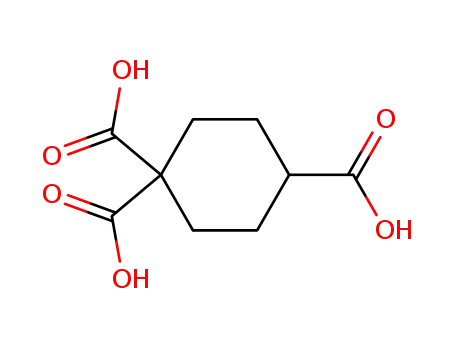 Molecular Structure of 1459-30-9 (cyclohexane-1,1,4-tricarboxylic acid)