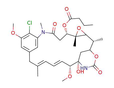 66547-09-9,ANSAMITOCIN P-3,maytansinol 3-butyrate;C32H43ClN2O9;Maytansinol butyrate;Ansamitocin P-3;