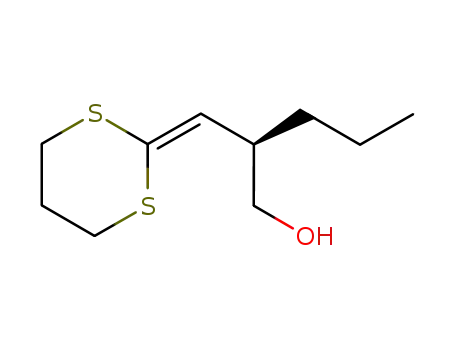 Molecular Structure of 147725-41-5 ((2R)-2-propyl-3-(1,3-dithian-2-ylidene)propanol)