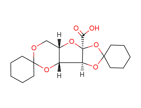 Molecular Structure of 52507-87-6 (<i>O</i><sup>2</sup>,<i>O</i><sup>3</sup>;<i>O</i><sup>4</sup>,<i>O</i><sup>6</sup>-dicyclohexylidene-α-L-<i>xylo</i>-[2]hexulofuranosonic acid)