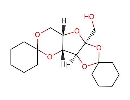 Molecular Structure of 20880-90-4 (<i>O</i><sup>2</sup>,<i>O</i><sup>3</sup>;<i>O</i><sup>4</sup>,<i>O</i><sup>6</sup>-dicyclohexylidene-α-L-sorbofuranose)