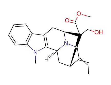 Molecular Structure of 664-25-5 (Methyl (16R)-17-hydroxy-1-methylsarpagan-16-carboxylate)