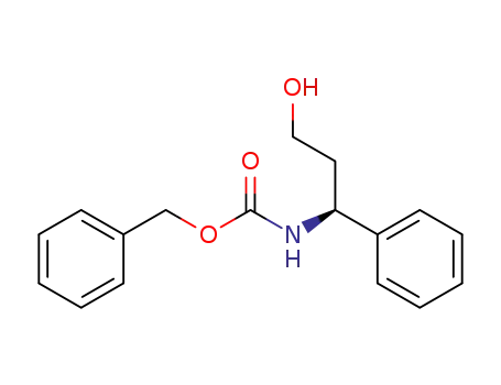Molecular Structure of 869468-32-6 (N-[(1S)-3-Hydroxy-1-phenylpropyl]carbamic acid benzyl ester)