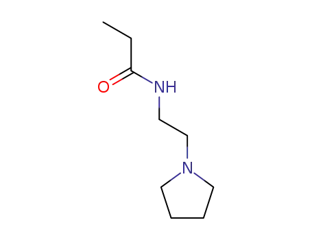Molecular Structure of 79315-01-8 (N-(2-Pyrrolidin-1-yl-ethyl)-propionamide)