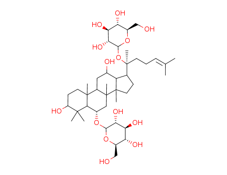 22427-39-0,Ginsenoside Rg1,GinsenosideRg1 (8CI);Panaxoside A (7CI);Ginsenoside A2;Ginsenosideg1;Panaxoside Rg1;Panaxsaponin Rg1;Sanchinoside C1;Sanchinoside Rg1;