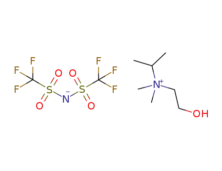 Molecular Structure of 1003581-59-6 (2-hydroxyethyl(dimethyl)isopropylammonium bis(trifluoromethylsulfonyl)imide)