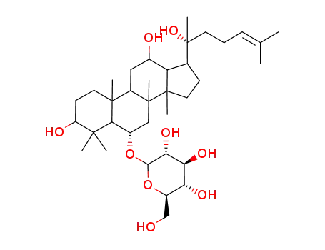 (2R,3R,4S,5S,6R)-2-[[(3S,5R,6S,8R,10R,12R,14R,17S)-3,12-dihydroxy-17-[(2S)-2-hydroxy-6-methylhept-5-en-2-yl]-4,4,8,10,14-pentamethyl-2,3,5,6,7,9,11,12,13,15,16,17-dodecahydro-1H-cyclopenta[a]phenanthren-6-yl]oxy]-6-(hydroxymethyl)oxane-3,4,5-triol