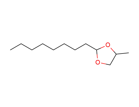 Molecular Structure of 68391-39-9 (4-methyl-2-octyl-1,3-dioxolane)