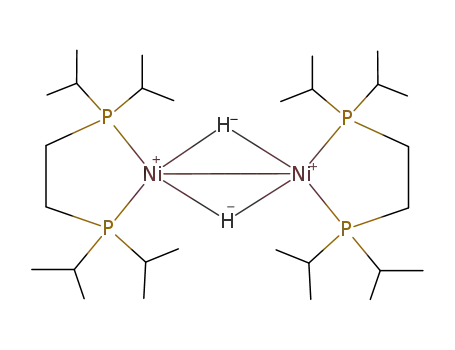 Molecular Structure of 130777-67-2 ([(bis(diisopropylphosphino)ethane)Ni(H)]2)