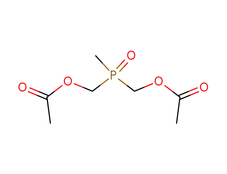 Molecular Structure of 19064-04-1 (Methanol, (methylphosphinylidene)bis-, diacetate)