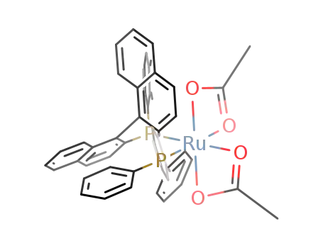 Molecular Structure of 325146-81-4 (Diacetato[(R)-(+)-2,2'-bis(diphenylphosphino)-1,1'-binaphthyl]ruthenium(II))