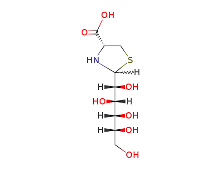 Molecular Structure of 232617-16-2 (2(R,S)-D-gluco-(1',2',3',4',5'-pentahydroxypentyl)-thiazolidine-4(R)-carboxylic acid)