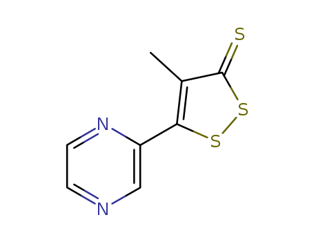3H-1,2-Dithiole-3-thione,4-methyl-5-(2-pyrazinyl)-