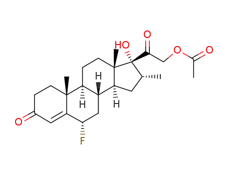 Molecular Structure of 1692-75-7 (6alpha-fluoro-17,21-dihydroxy-16alpha-methylpregn-4-ene-3,20-dione 21-acetate)