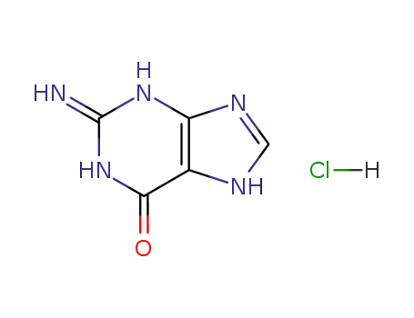 Molecular Structure of 635-39-2 (Guanine hydrochloride)