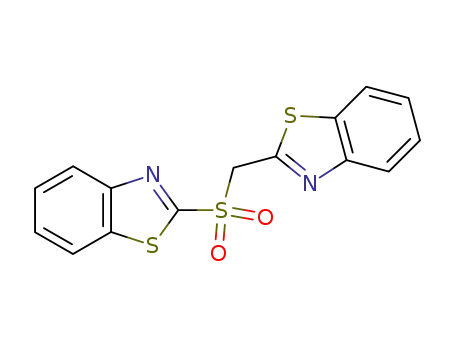 Molecular Structure of 134792-21-5 (2-<(benzothiazol-2-ylmethyl)sulfonyl>benzothiazole)
