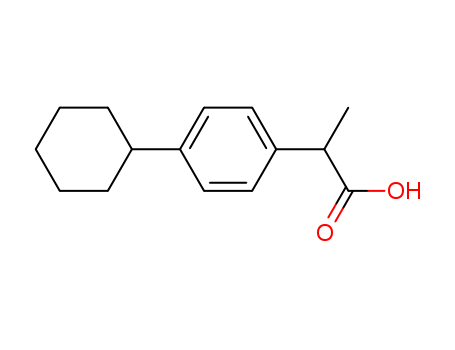 24645-20-3,hexaprofen,Hydratropicacid, p-cyclohexyl- (7CI); Propionic acid, 2-(p-cyclohexylphenyl)- (8CI);2-(4-Cyclohexylphenyl)propionic acid; BTS 13622; CHPPA; Hexaprofen; UR 336; a-(4-Cyclohexylphenyl)propionicacid
