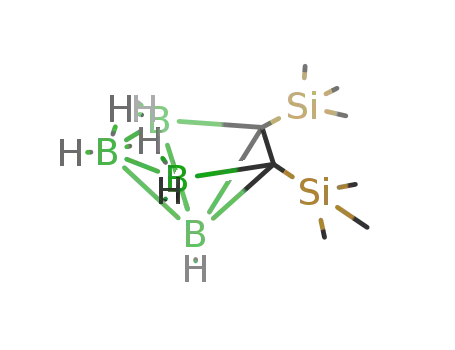 Molecular Structure of 91686-41-8 (2,3-bis(trimethylsilyl)-2,3-dicarba-nido-hexaborane<sup>(8)</sup>)