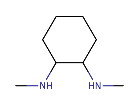 67579-81-1,TRANS-1,2-BIS(METHYLAMINO)CYCLOHEXANE,1,2-Cyclohexanediamine,N,N'-dimethyl-, (1R,2R)-rel- (9CI); 1,2-Cyclohexanediamine, N,N'-dimethyl-,trans-; N,N'-Dimethyl-trans-1,2-cyclohexanediamine;trans-1,2-Bis(methylamino)cyclohexane;trans-N,N'-Dimethyl-1,2-cyclohexanediamine