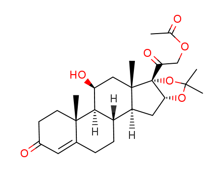 Pregn-4-ene-3,20-dione,21-(acetyloxy)-11-hydroxy-16,17-[(1-methylethylidene)bis(oxy)]-, (11b,16a)- (9CI)