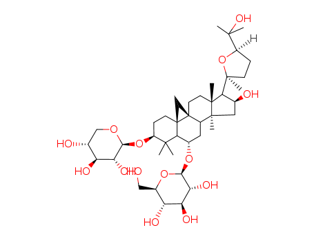 84687-43-4,Astragaloside IV,Astrasieversianin XIV;Astraversianin XIV;Cyclosieversioside F;Cyclosiversioside F;b-D-Glucopyranoside, (3b,6a,16b,20R,24S)-20,24-epoxy-16,25-dihydroxy-3-(b-D-xylopyranosyloxy)-9,19-cyclolanostan-6-yl;