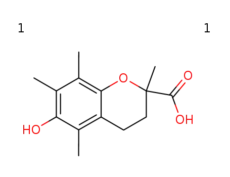 Molecular Structure of 53174-06-4 ((S)-(-)-6-Hydroxy-2,5,7,8-tetramethylchroman-2-carboxylic acid)