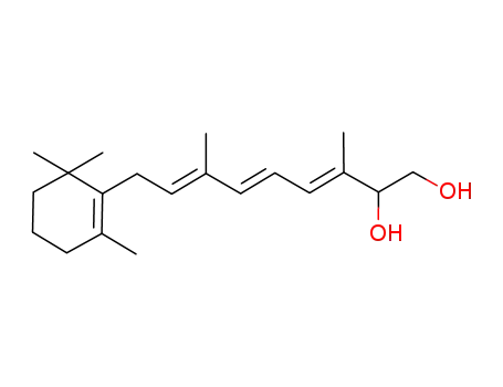 Molecular Structure of 139697-18-0 ((3E,5E,7E)-3,7-Dimethyl-9-(2,6,6-trimethyl-cyclohex-1-enyl)-nona-3,5,7-triene-1,2-diol)