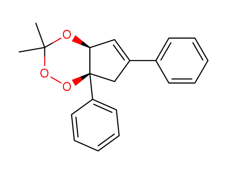 Molecular Structure of 87051-12-5 ((4aRS,7aRS)-4a,7a-dihydro-3,3-dimethyl-6,7a-diphenyl-7H-cyclopenta<1,2-e><1,2,4>trioxine)