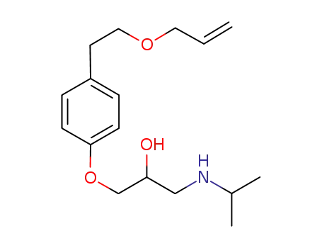 Molecular Structure of 884340-61-8 (RS 1-{4-[2-(allyloxy)-ethyl]phenoxy}-3-isopropylamino propan-2-ol)