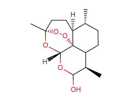 Molecular Structure of 131175-87-6 ((3R,5aS,6R,8aS,9R,12R,12aR)-Decahydro-3,6,9-trimethyl-3,12-epoxy-12H-pyrano[4,3-j]-1,2-benzodioxepin-10-ol)