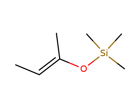 Molecular Structure of 19980-31-5 (Silane, trimethyl[[(1E)-1-methyl-1-propenyl]oxy]-)