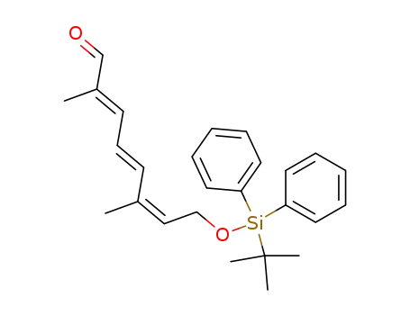 Molecular Structure of 181053-76-9 ((2E,4E,6Z)-8-tert-butyldiphenylsiloxy-2,6-dimethylocta-2,4,6-trienal)